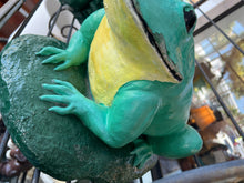 Large Green Concrete Frog