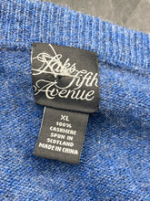 Saks Fifth Avenue Blue Cashmere Sweater, XL - view 5