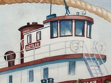 Suzy Leeja Carrington "Battler Port Canaveral Towing" Watercolor Painting