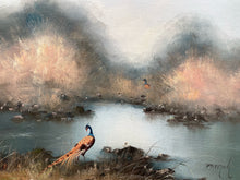 Artist Signed Original Pheasant Bird Nature Landscape Oil Painting