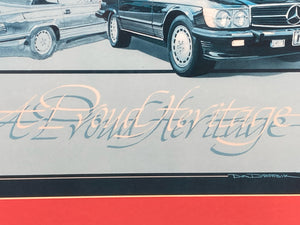Vintage Mercedes-Benz SL Class "A Proud Heritage" Art Poster, Framed