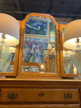Light Wood Dresser With Triple Mirror