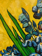 Vincent Van Gogh Vases With Irises Against Yellow Background Repro Oil Painting