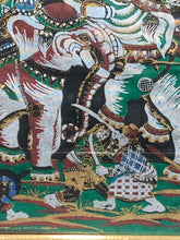 Indian Silk Batik Mughal Battle Scene Painting - view 5