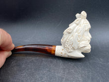 Hakan Turkish Meerschaum Hand Carved Sultan Pipe w/ Case