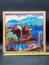 Original Artist Signed "Shacks On Water" Acrylic Painting - view 7