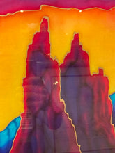 Original Gus Butcher Signed "Southwest Sunset" Silk Painting