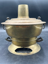 LARGE ANTIQUE ASIAN BRASS PORTABLE COAL STOVE COOKER
