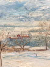Artist Signed Winter Landscape Oil Painting