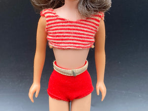 Vintage Mattel Skooter Skipper's Friend Doll No. 1040 Brunette W/ Box
