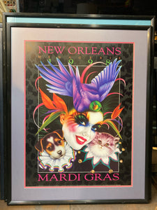 Andrea Mistretta Mardi Gras 1991 Poster, Framed