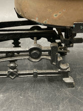 Antique 2 Kilogram Cast Iron Balance Scale W/ Brass Pans