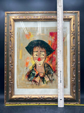 Pierre Mas Signed Original Clown Gouache Painting