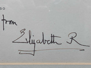 Queen Elizabeth, Queen Mother Signed 1960 Christmas Card, Framed