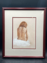Original Artist Signed Artistic Nude Painting, Framed