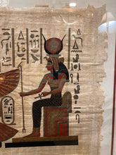 Large Museum Framed Egyptian Papyrus Art