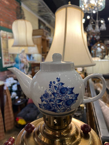 Blue and White Russian Electric Samovar (Teapot With Urn)
