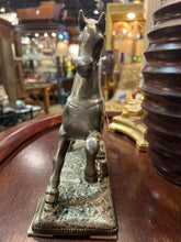 Antique Early 1900 Silver Bronze Horse Statue