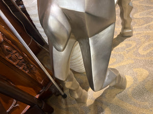 Abstract Silver Goat