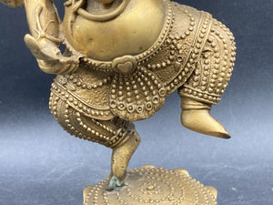 8" Bronze Buddhist God Ganesha Elephant Statue