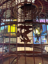 Antique Hand Carved Asian Wood Birdcage