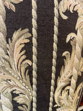 Pair of Black and Gold Pattern Parson's Chairs