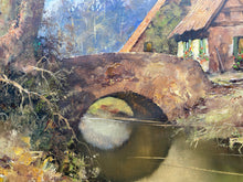 Original Ludwig Klein German Village Scene Framed Oil Painting