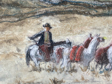 Original Vintage E.A. Evans Signed Peruvian Andes Landscape Pastel Drawing