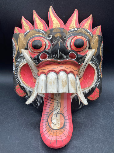 Balinese Barong Wood Dragon Wall Mask
