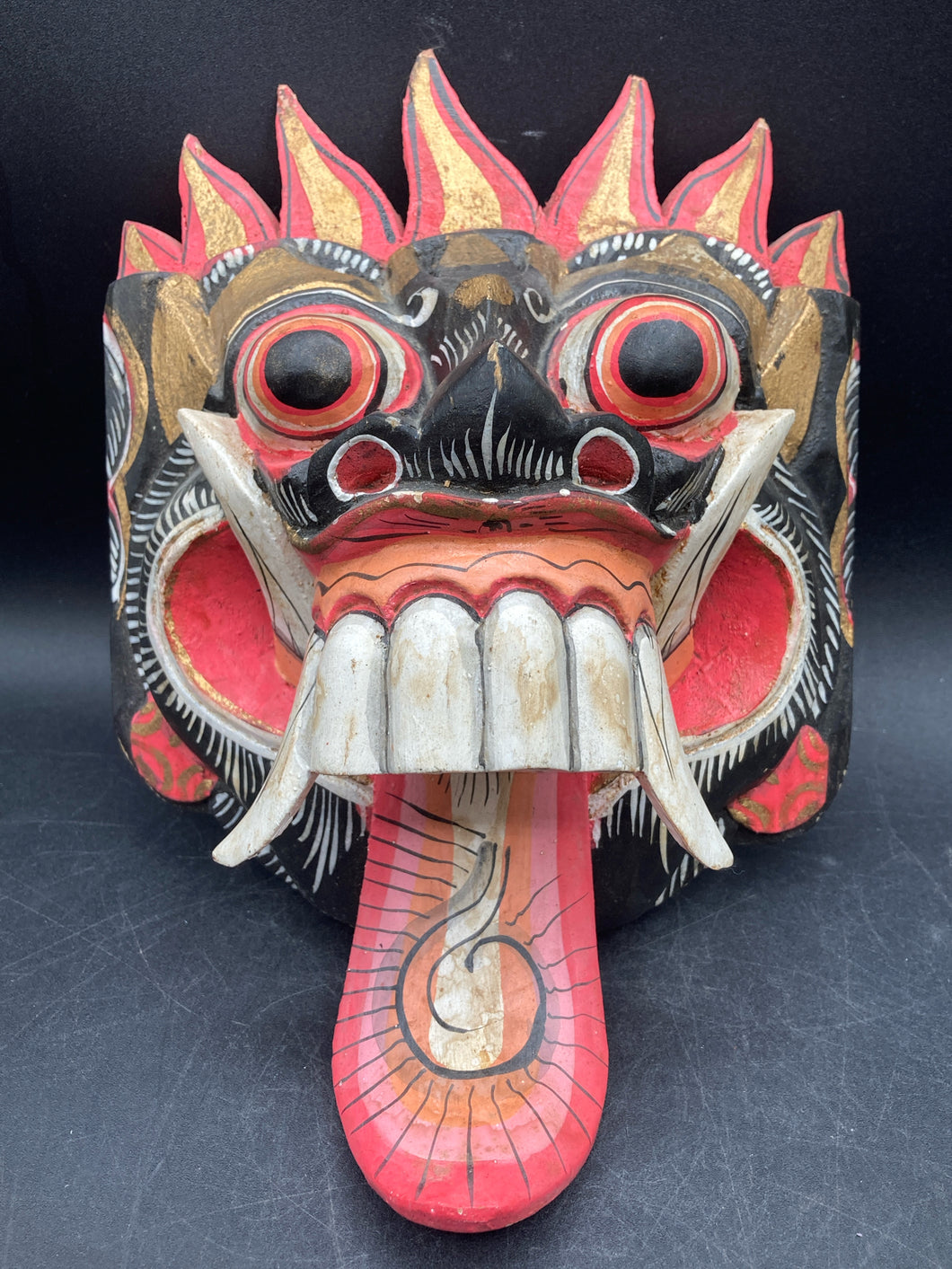 Balinese Barong Wood Dragon Wall Mask