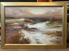 Original K.Grant Signed Beach Landscape Oil Painting