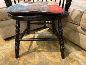 Black Windsor Chair With Pillow