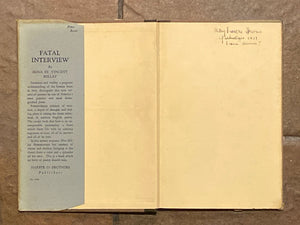 Fatal Interview | Edna St. Vincent Millay (1931, Harper & Brothers Publishers)