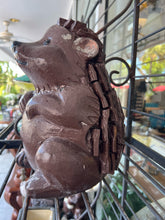 Brown Concrete Standing Hedgehog