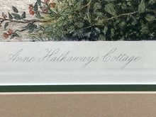 Antique J.R. Hutchinson "Anne Hathaway's Cottage" Etching, Framed