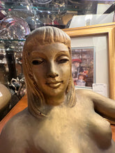Gold Tone Nude Female Statue