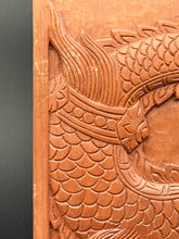 12x24" Wooden Asian Dragon Wall Art
