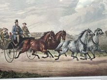 Vintage Currier & Ives "Four-In-Hand" Reproduction Lithograph