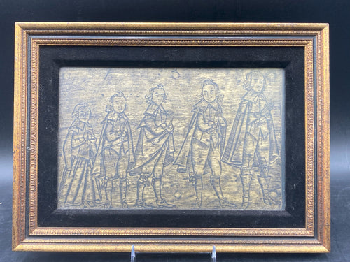 John Penn Family Westminster Abbey Brass Rubbing, Framed