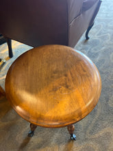 Antique Glass Ball Foot Piano Stool