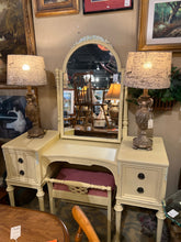 Vintage Vanity With Mirror and Stool