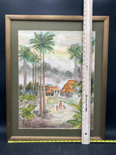 Original Mary Steen Signed Asian Scene Watercolor Painting