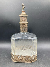 Antique Storck & Sinsheimer 800 Silver Mounted Etched Decanter