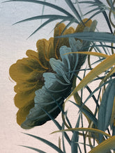 Vintage Mid Century Original Asian Floral Oil Painting