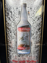 Vintage Mirrored Stolichnaya Vodka Bar Sign