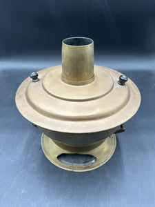 LARGE ANTIQUE ASIAN BRASS PORTABLE COAL STOVE COOKER