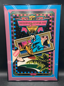 Rare Signed 1991 Jacksonville Jazz Festival Poster, Framed