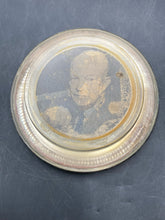 Vintage Frank Whiting President Eisenhower Sterling Rim Glass Coaster