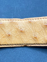 40" Full Quill Ostrich Leather Belt, Tan