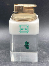 CMC Brass Table Ligher W/ Colombain Emerald